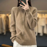 Jenifer - Wool Cardigan With Zipper