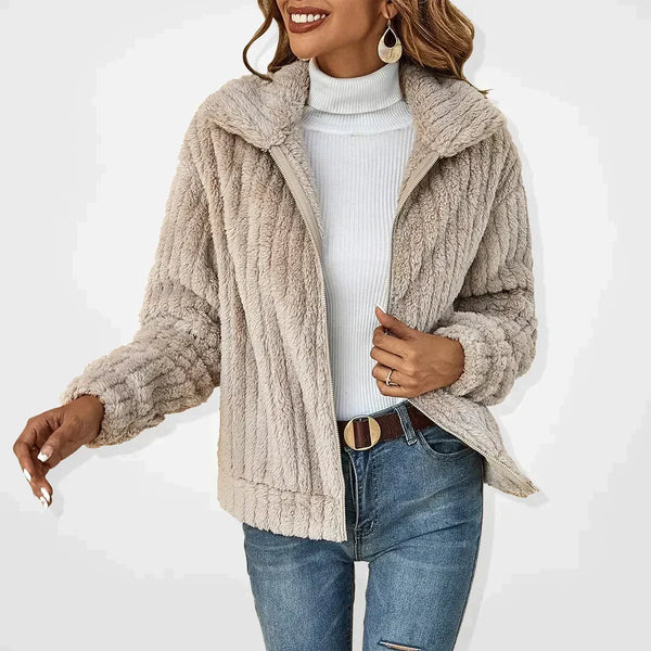 Ysolde - Casual Plush Cardigan